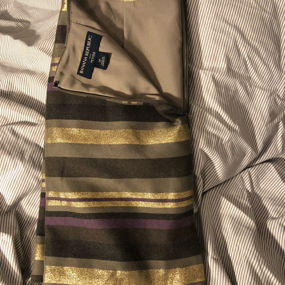 Banana Republic 0 petites metallic skirt